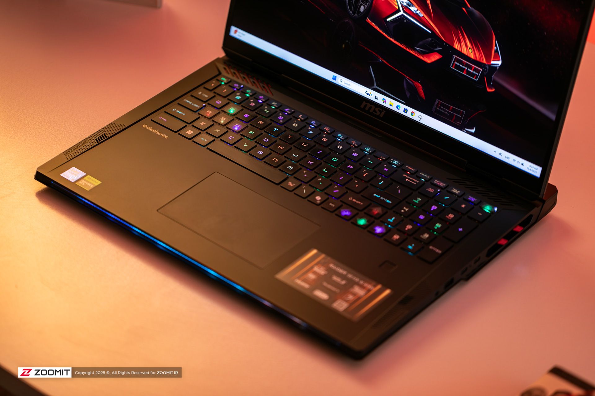 کیبورد لپ‌تاپ  MSI Raider 18 HX AI A2XWX