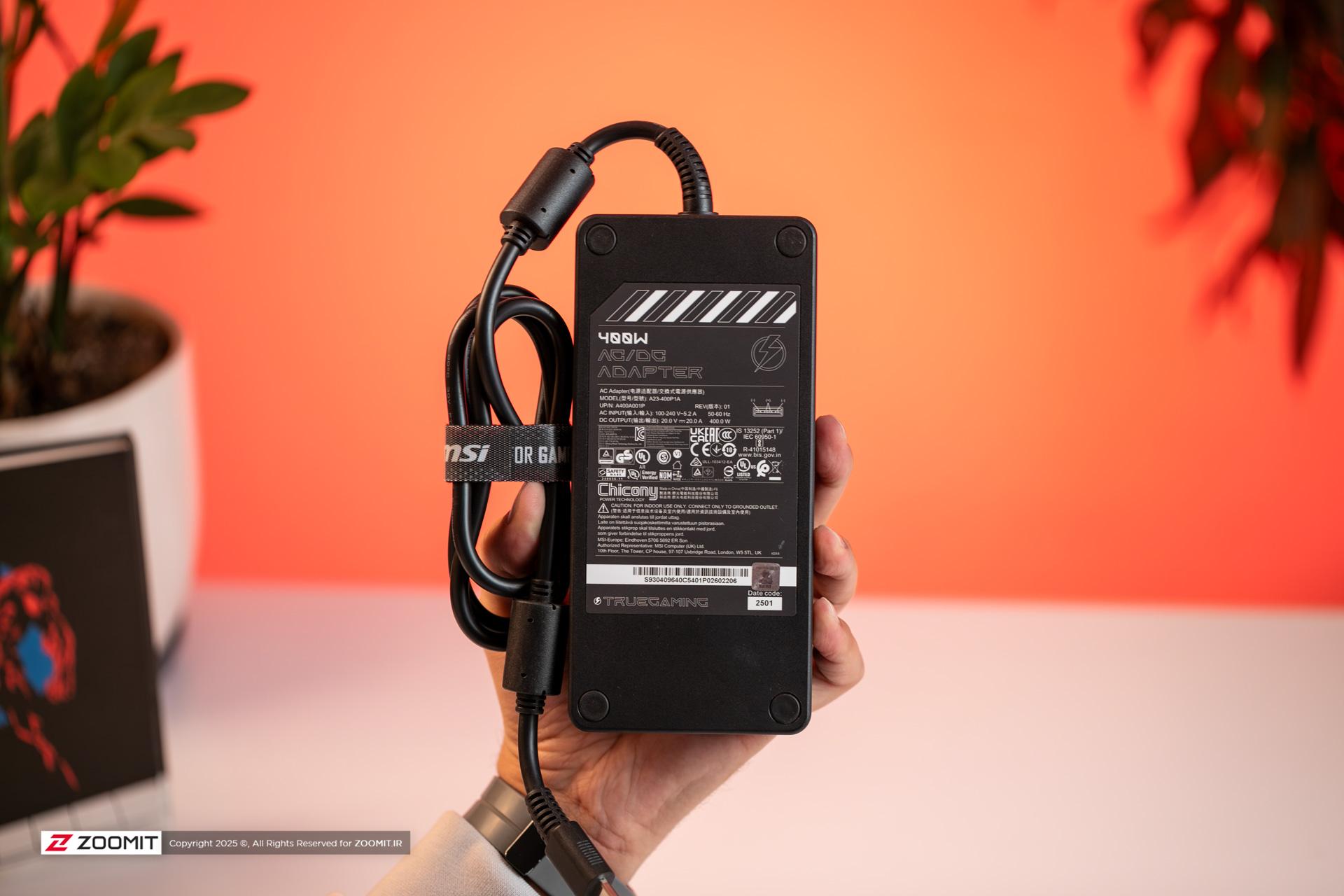 آداپتور لپ‌تاپ  MSI Raider 18 HX AI A2XWX