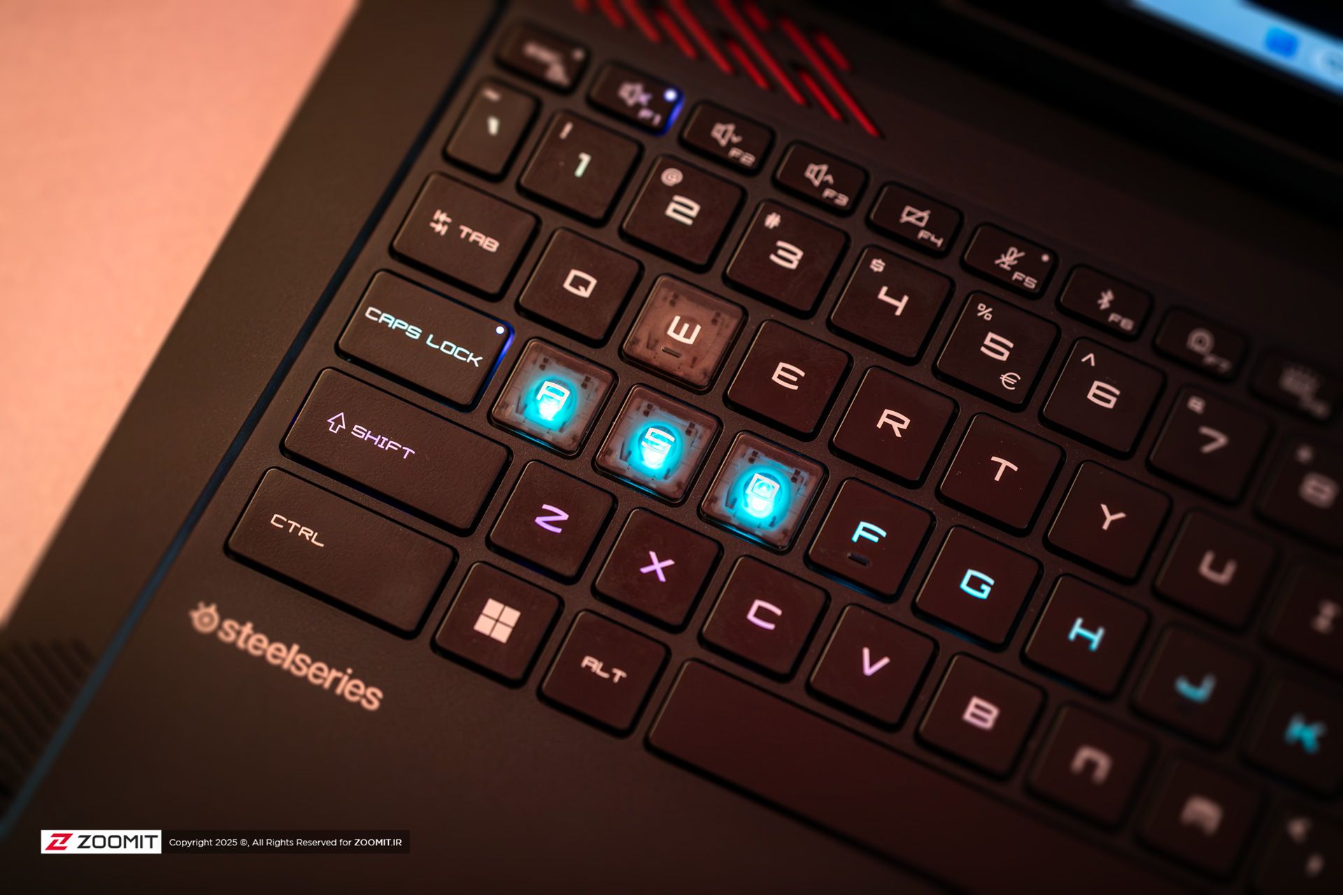 نورپردازی کیبورد  MSI Raider 18 HX AI A2XWX