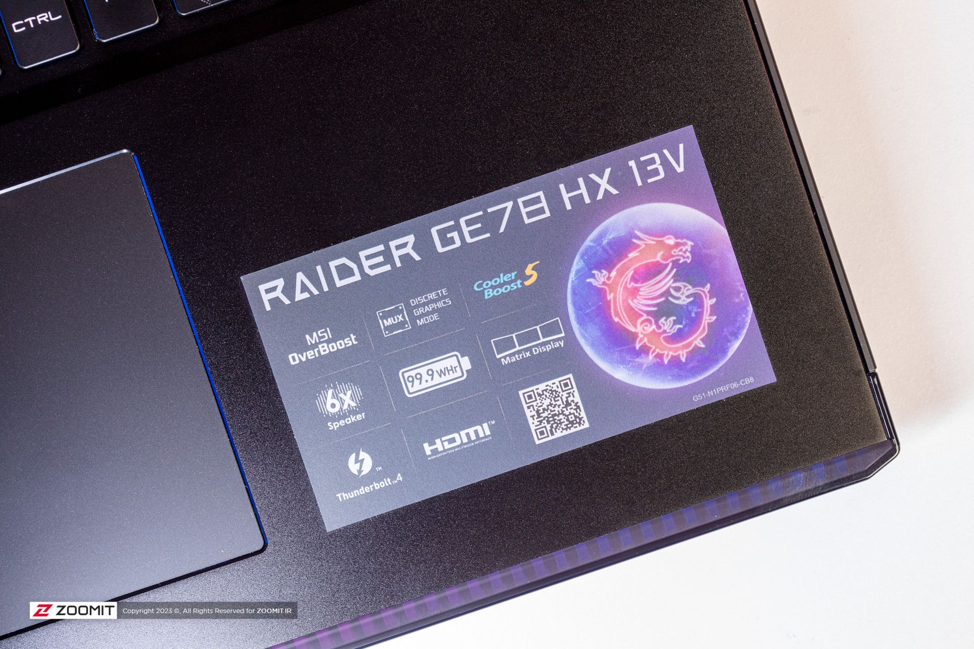 ویژگی‌های لپ‌تاپ گیمینگ Raider GE78 HX ام‌اس‌آی