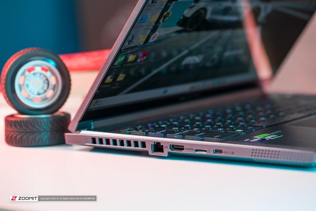 پورت HDMI و شبکه روی لپ تاپ ام اس آی Stealth 16 AMG