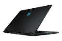 نمای نیمرخ پنل پشت لپ تاپ Stealth 18 AI Studio A1V ام اس آی و نمایش لوگو، درگاه‌ها و منافذ خروجی هوای لبه سمت چپ و پشت