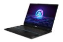 نمای نیمرخ سمت راست لپ تاپ Stealth 18 AI Studio A1V ام اس آی و نمایش نورپردازی کیبورد، درگاه‌ها و منافذ خروجی هوای لبه سمت راست