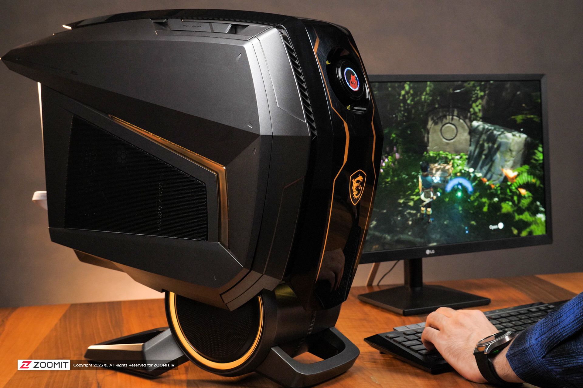 نورپردازی جذاب کیس گیمینگ Aegis TI5 ام‌اس‌آی