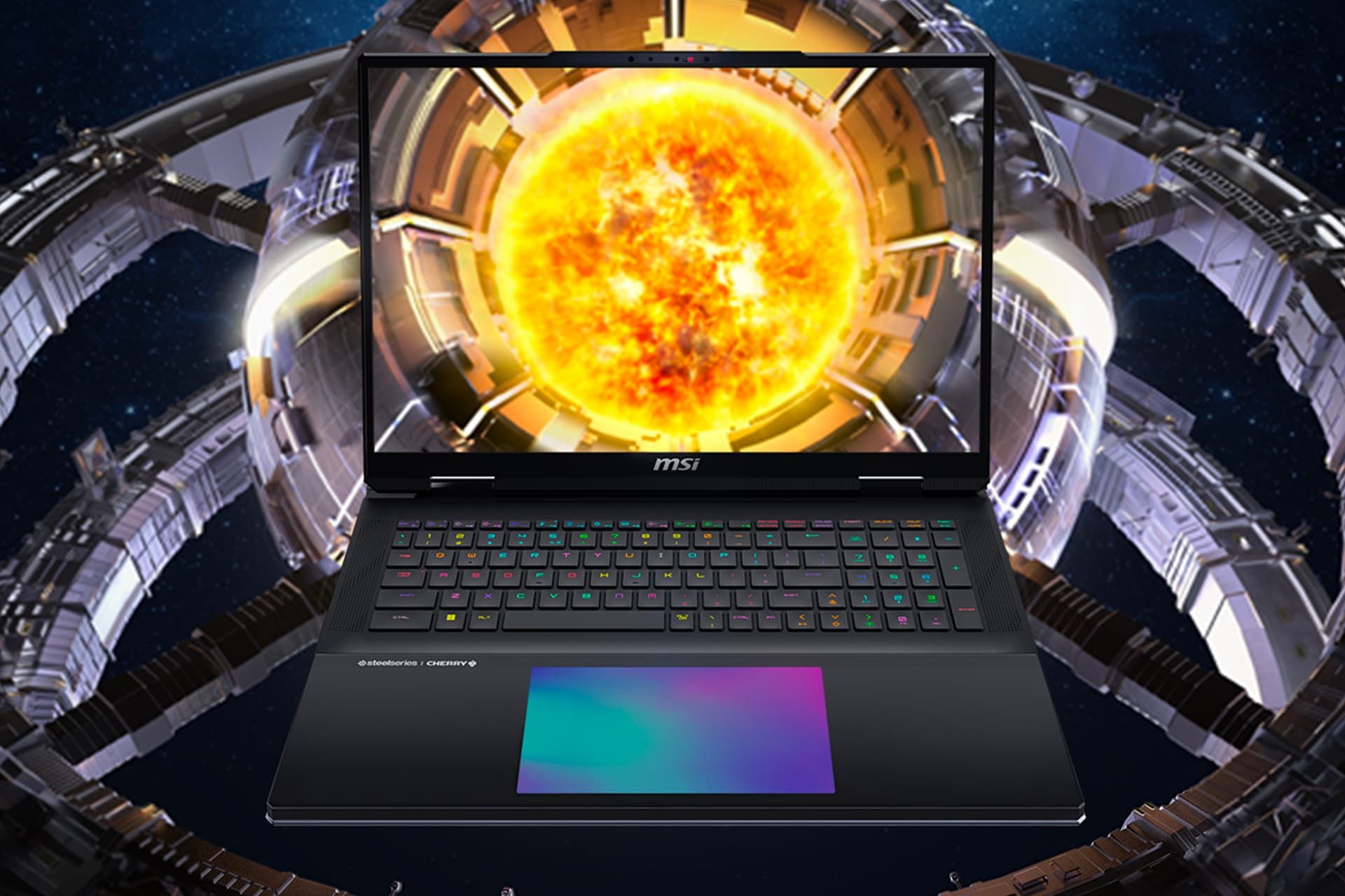 لپ تاپ MSI Titan 18 HX رندر رسمی در فضا