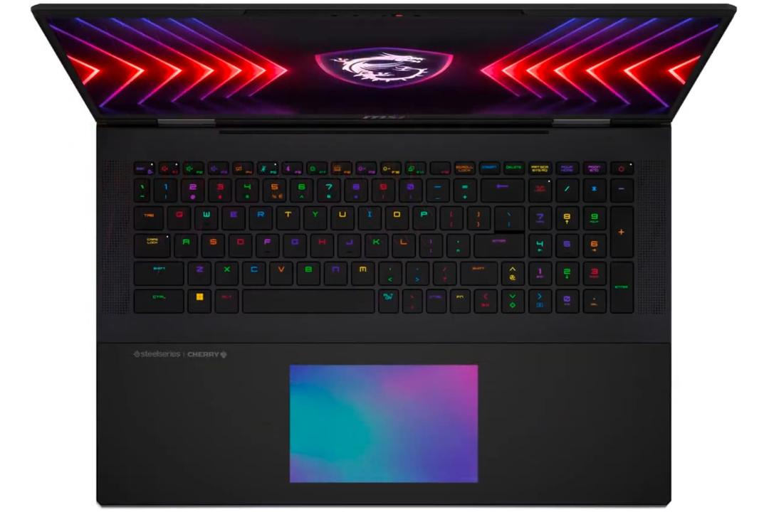 لپ تاپ MSI Titan 18 HX از نمای بالا