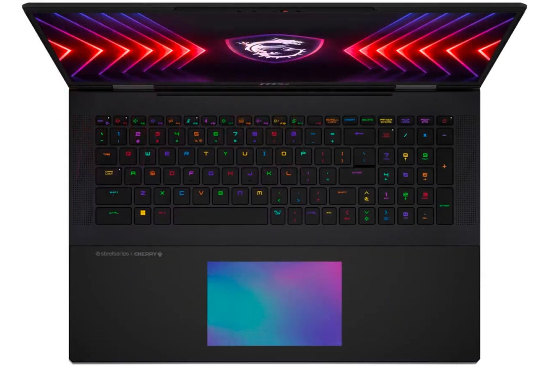 لپ تاپ MSI Titan 18 HX از نمای بالا