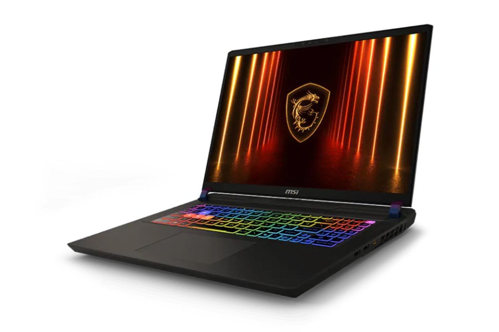 لپ تاپ ام اس آی MSI Vector A16 HX A8W نمای جلو و راست