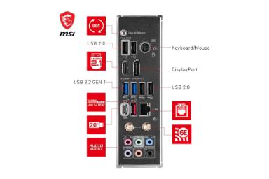 درگاه های مادربرد ام اس آی MSI Z790 GAMING PLUS WIFI