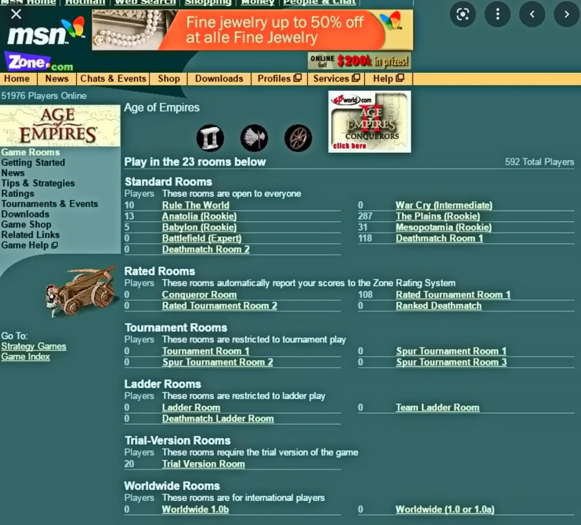 نسخه قدیمی MSN Gaming Zone