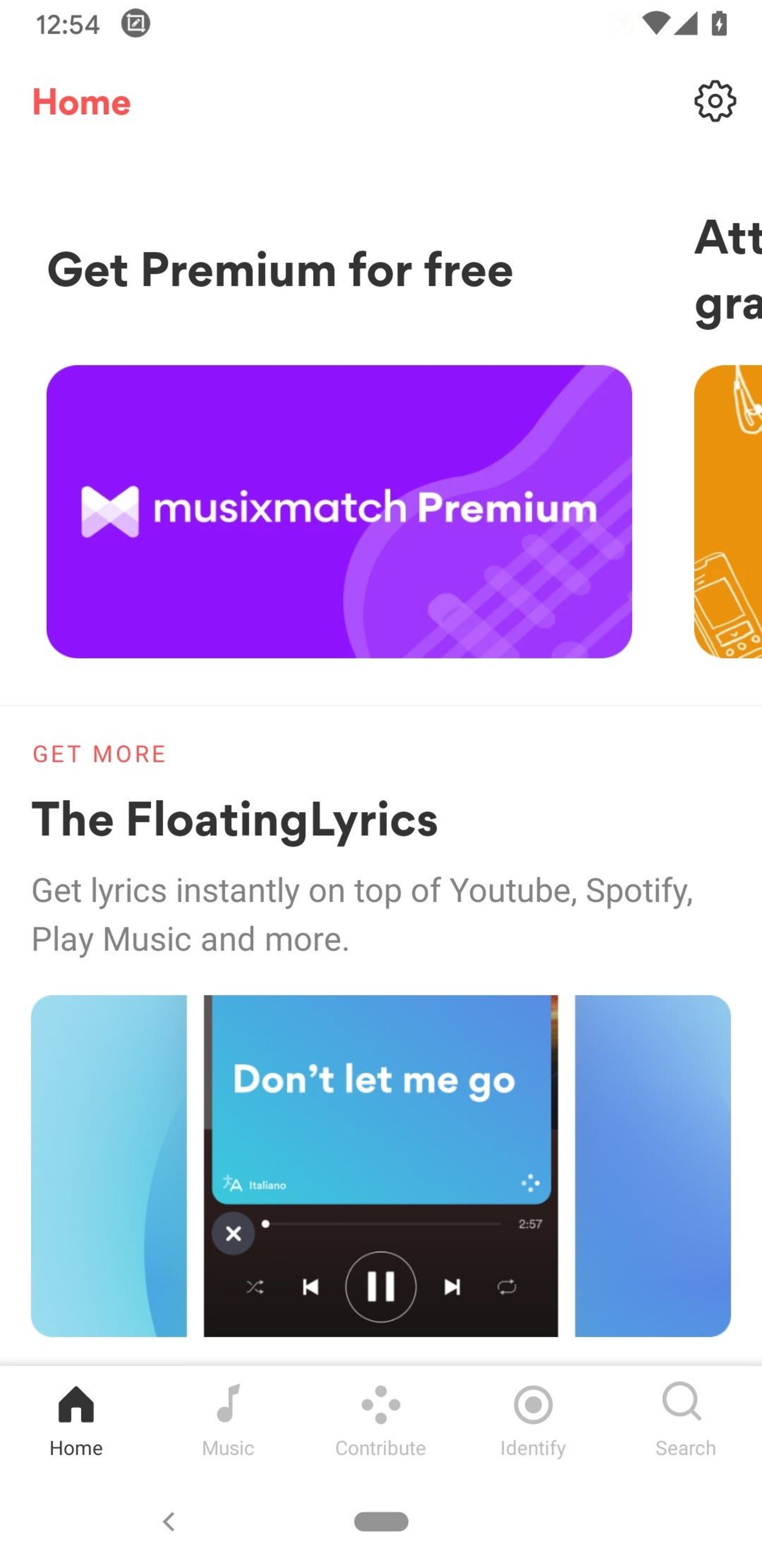 برنامه موزیک پلیر Musixmatch