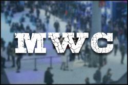 متن MWC شکسته جلوی تصویری محو شده از نمایشگاه مذکور