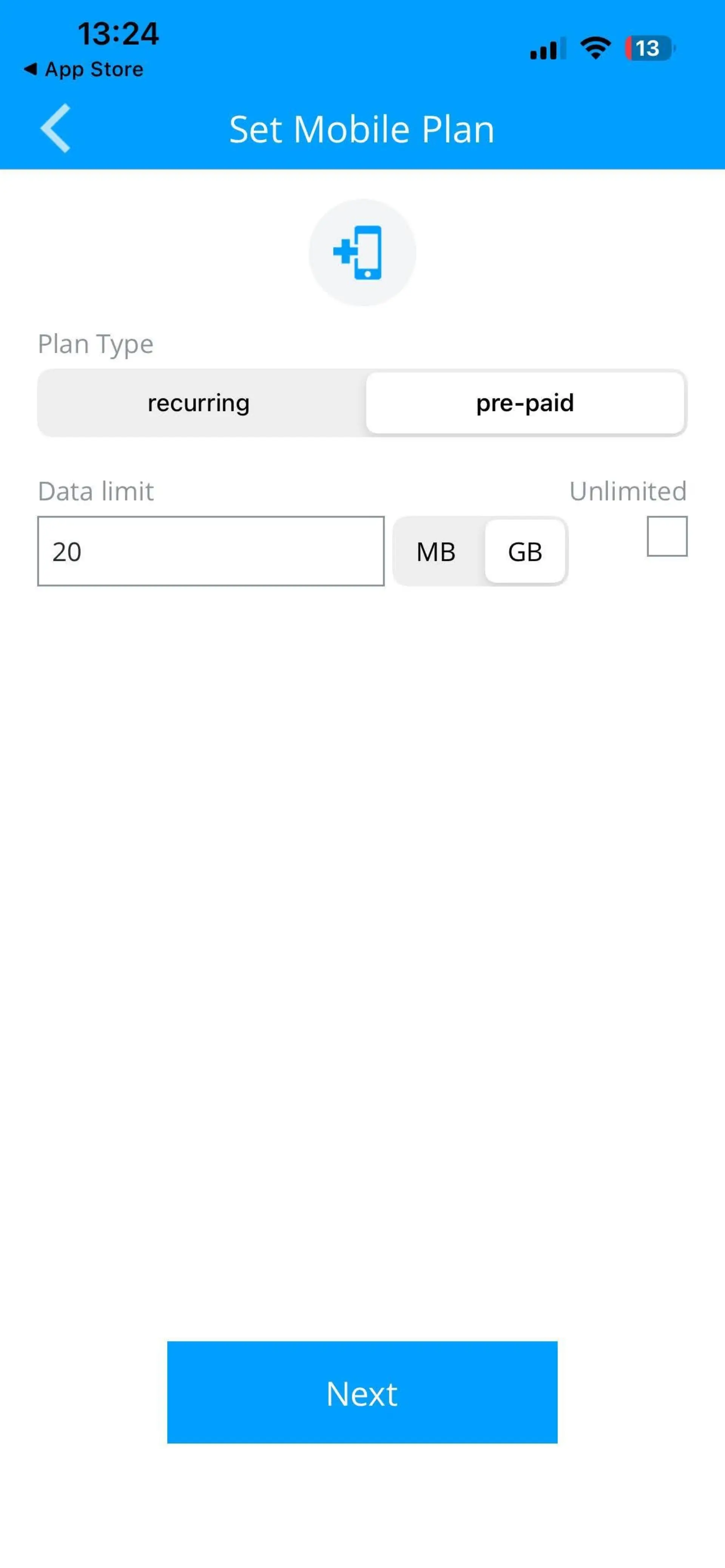 اضافه کردن بسته حجمی اینترنت به My Data manager