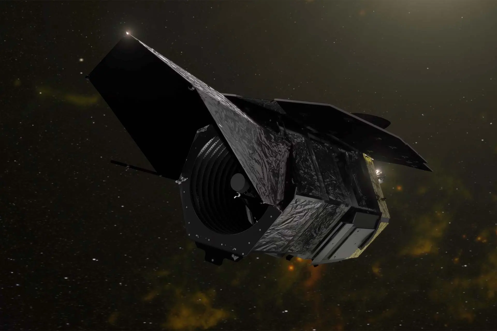 تصویرسازی از تلسکوپ نانسی گریس رومن ناسا در فضا