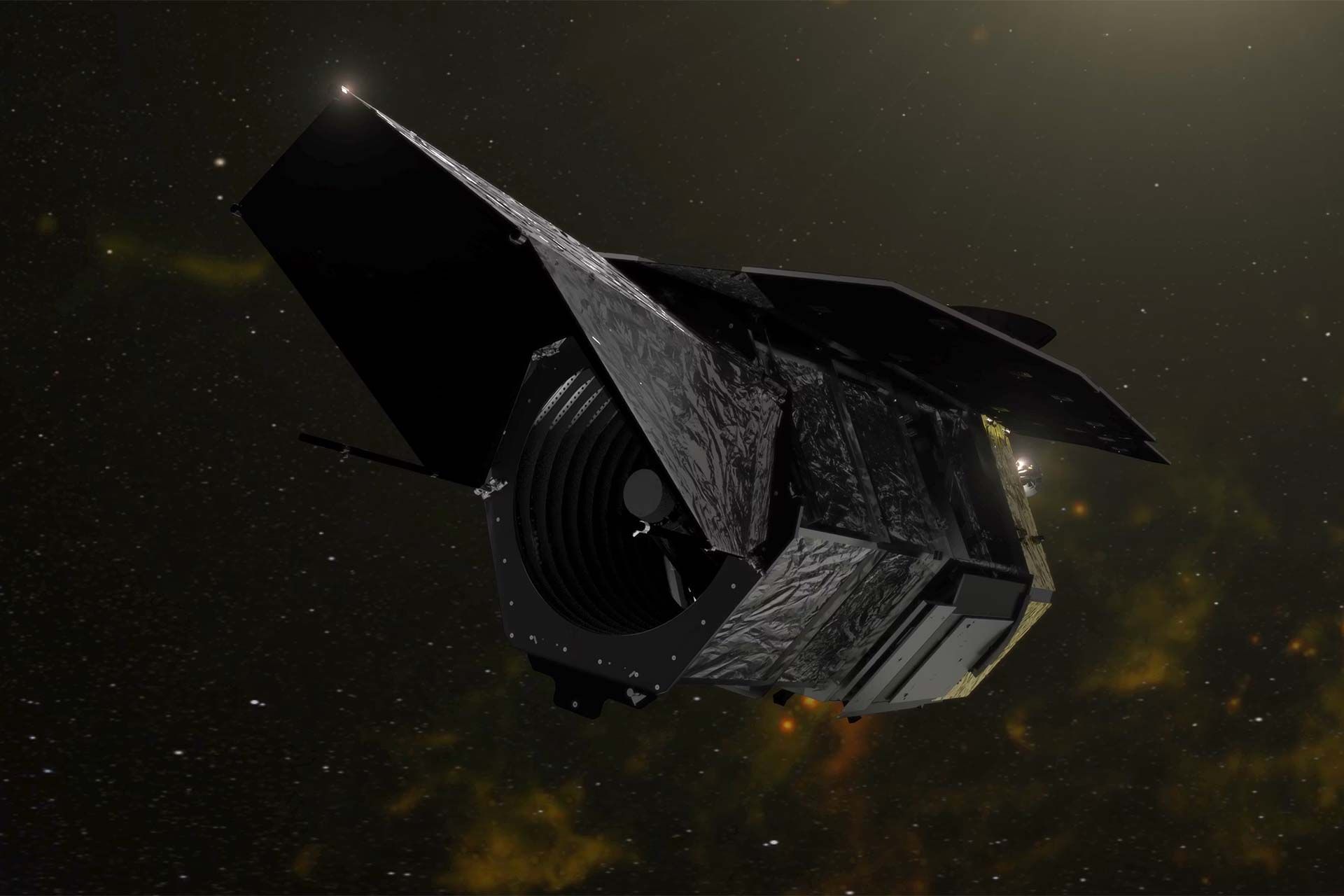 تصویرسازی از تلسکوپ نانسی گریس رومن ناسا در فضا
