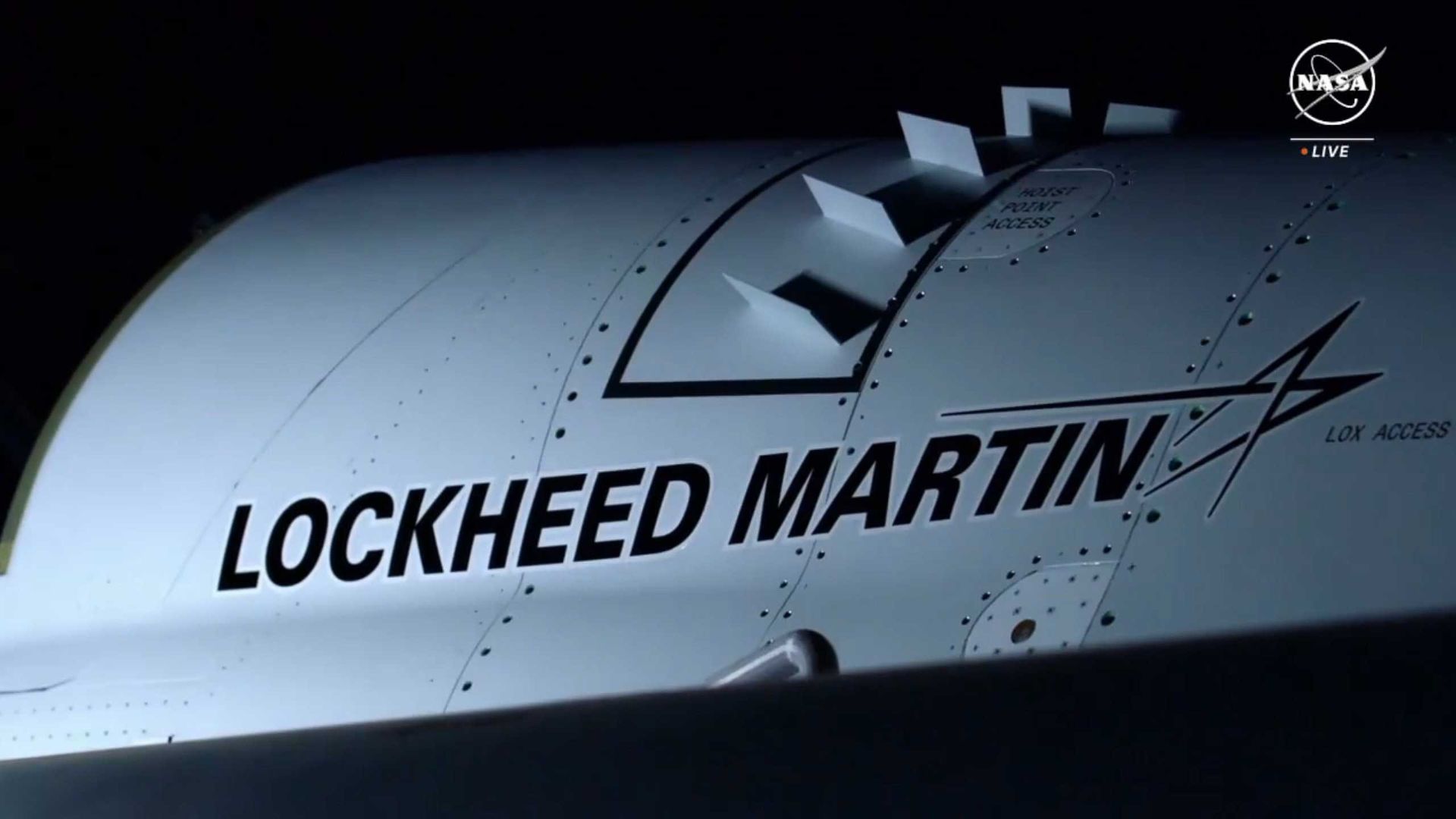 نشان لاکهید مارتین روی هواپیمای ایکس-۵۹