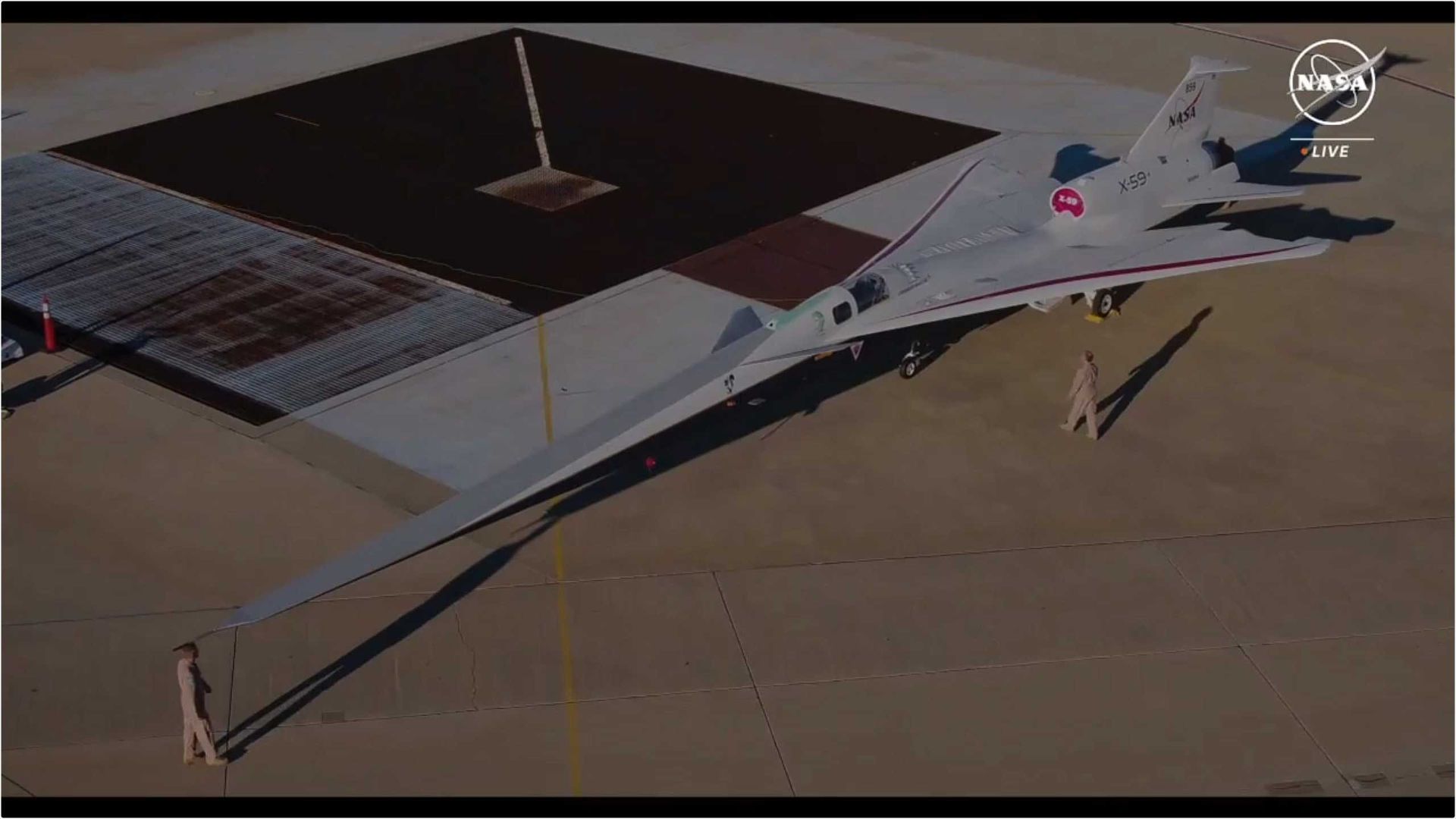 نمای هوایی از هواپیمای ایکس-۵۹