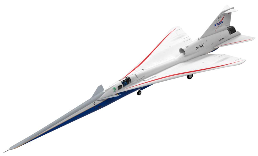 رندر هواپیمای مافوق صوت X-59