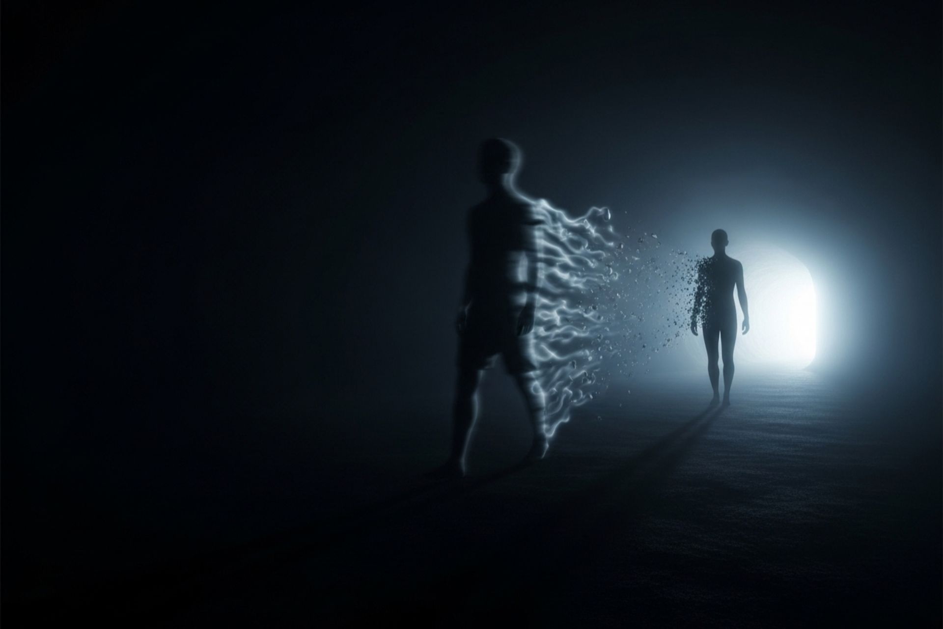 تصویری از تونل نورانی در تجربه نزدیک به مرگ