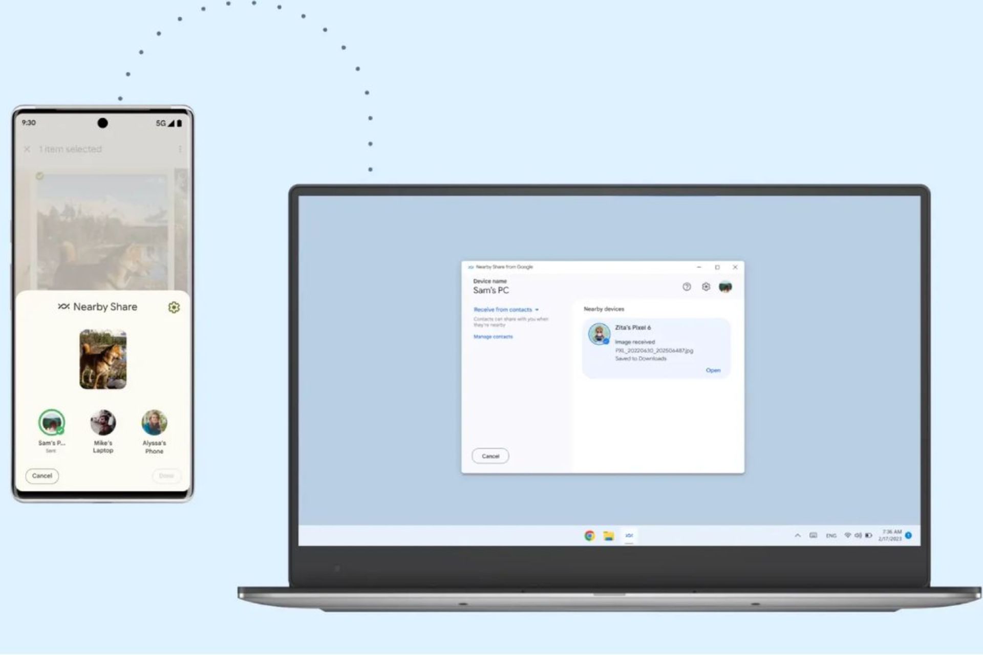 نرم افزار NearDrop برای macOS