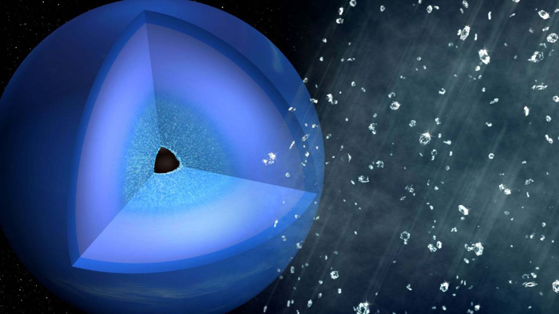 Neptune's Diamond Rain