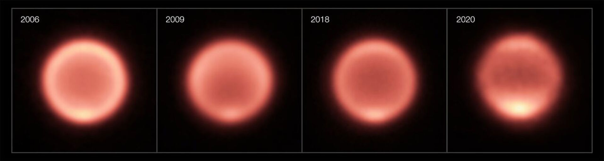 Neptune's temperature changes