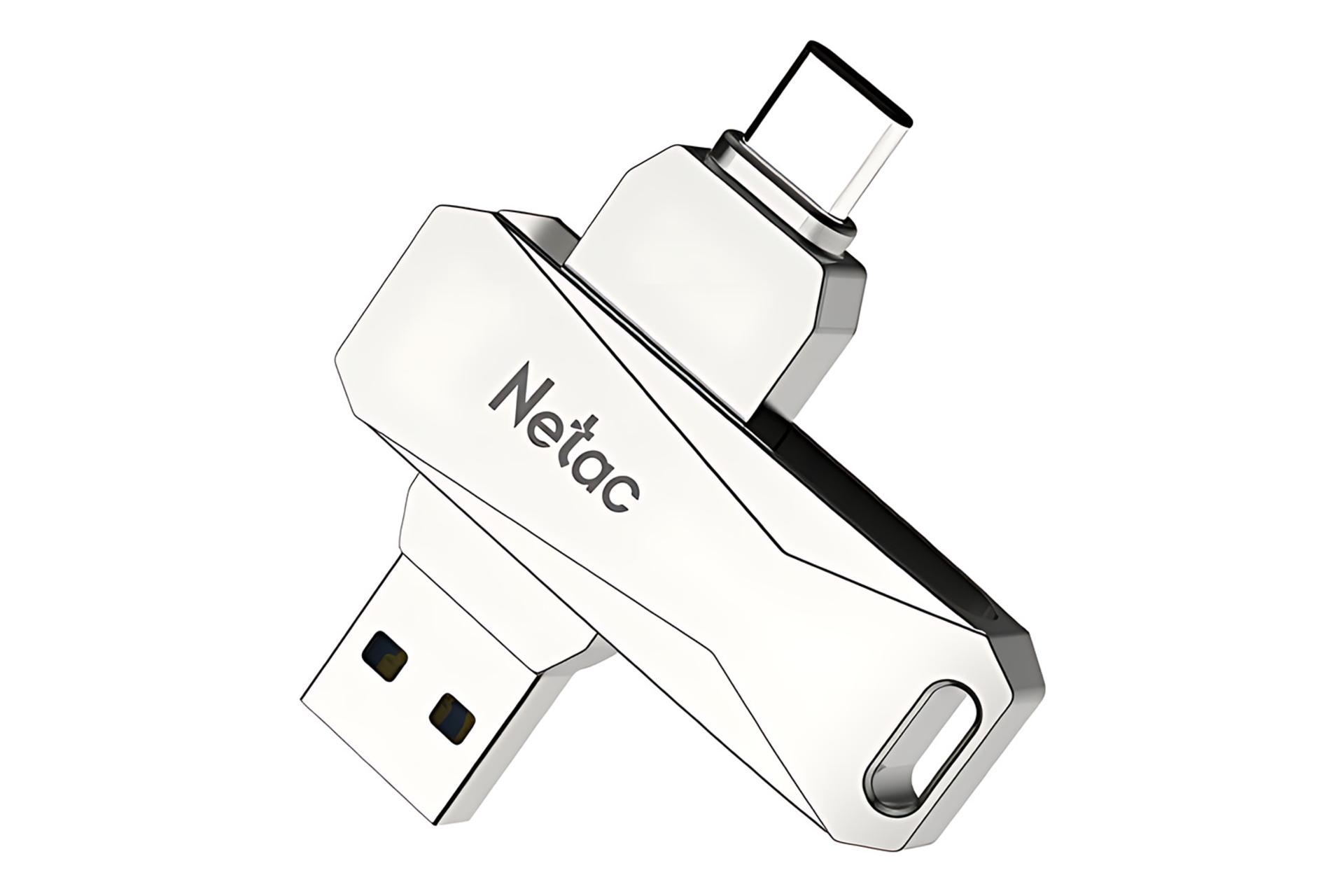 نمای کناری فلش مموری نتاک Netac U782C 128GB USB 3.0