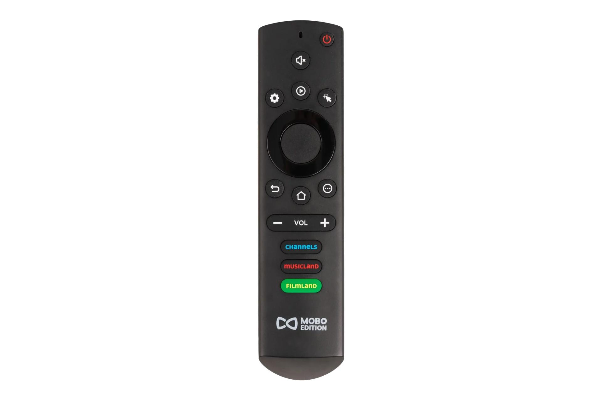 کنترل اندروید باکس نت باکس موبو ادیشن / NETBOX Mobo Edition با نمایش لوگو و دکمه‌ها