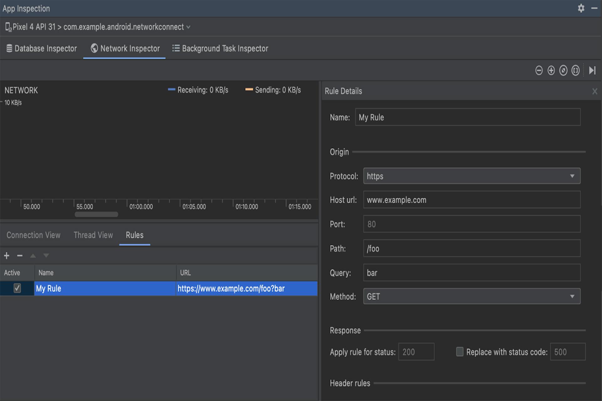 مرحله سوم ردیابی ترافیک شبکه با نرم افزار Android Studio