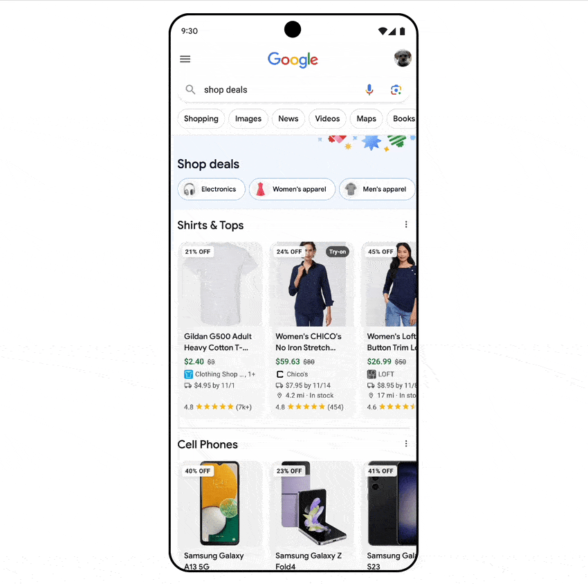 A view of purchasing items in the Chrome browser