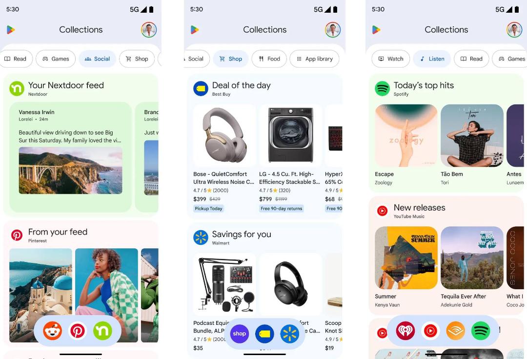 بخش جدید Collections در پلی استور گوگل