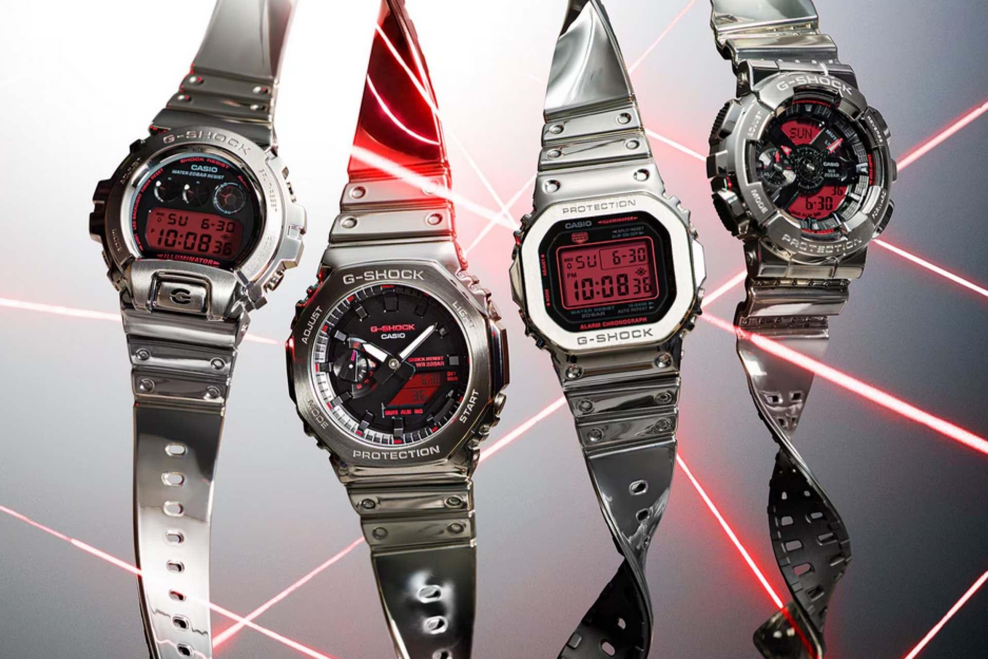 ساعت مچی جی‌شاک در چهار مدل فلزی مختلف