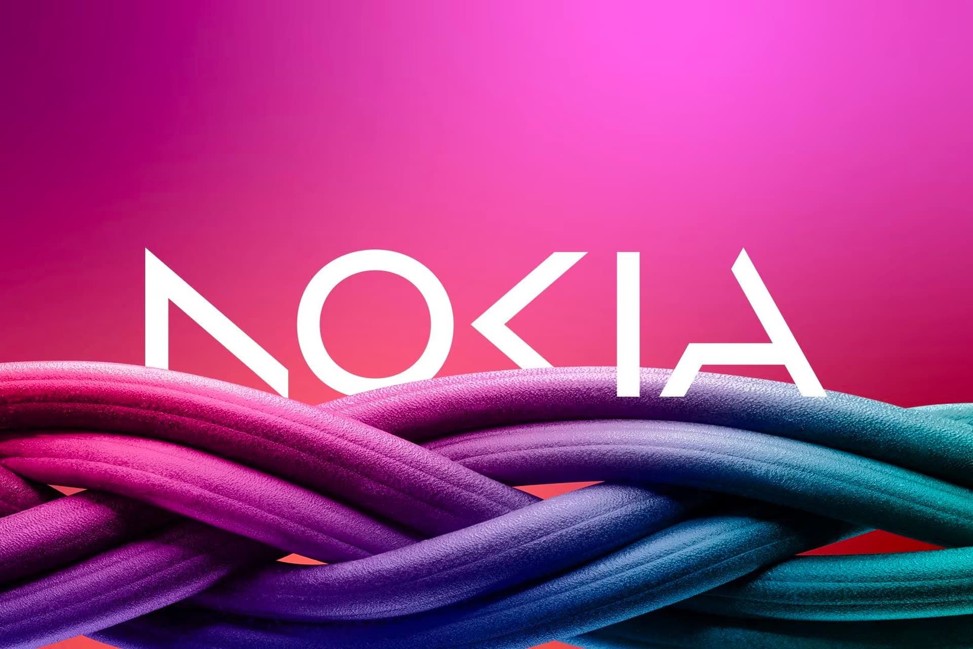 لوگو جدید ۲۰۲۳ نوکیا Nokia پس زمینه رنگی