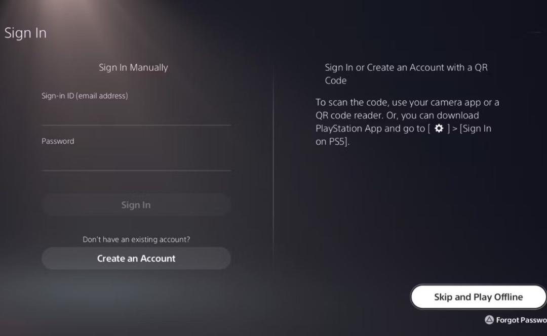 اضافه کردن حساب کاربری به PS5 بدون نیاز به وارد کردن PSN