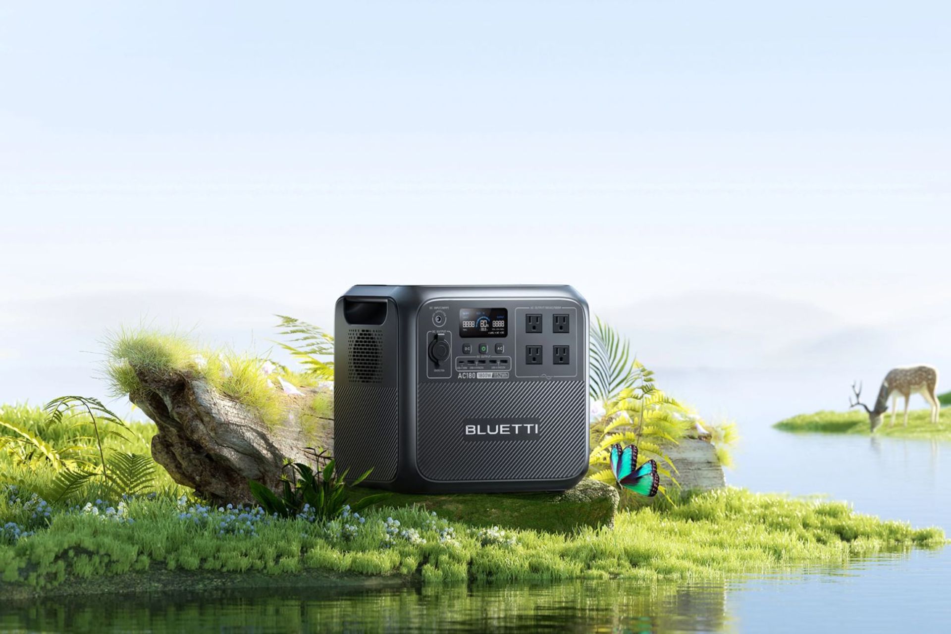 ژنراتور برق Bluetti در فضای سبز