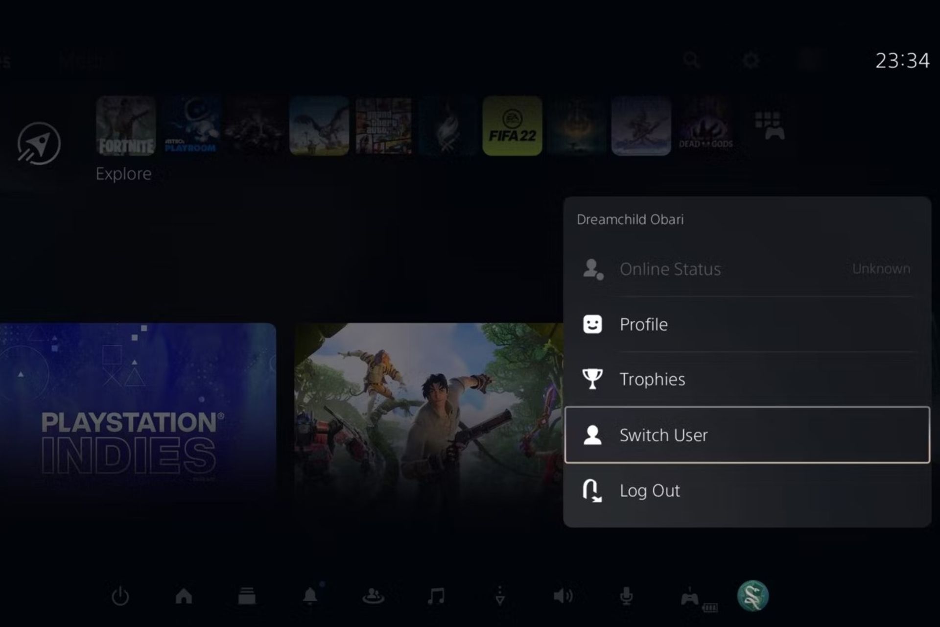 تغییر حساب کاربری در PS5
