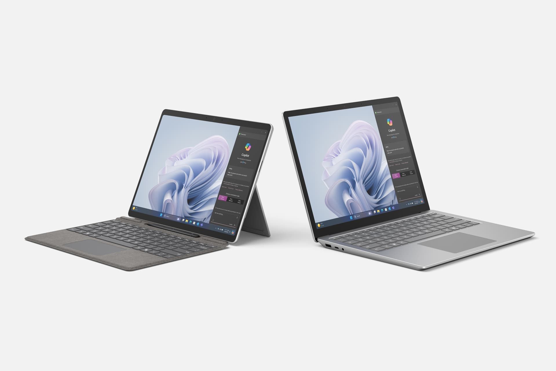 سرفیس پرو ۱۰ و سرفیس لپ تاپ ۶ تجاری از نمای جلو