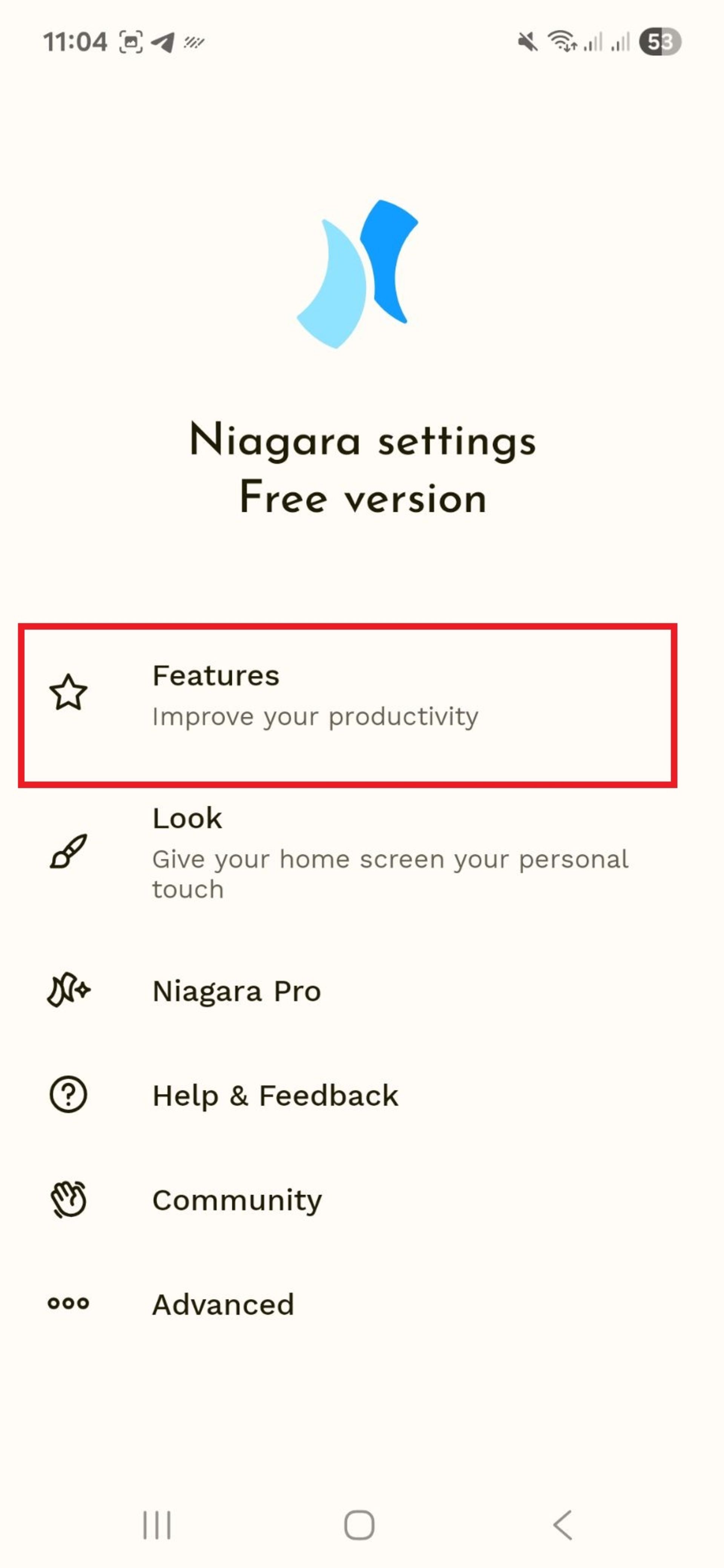قابلیت‌های لانچر Niagara 