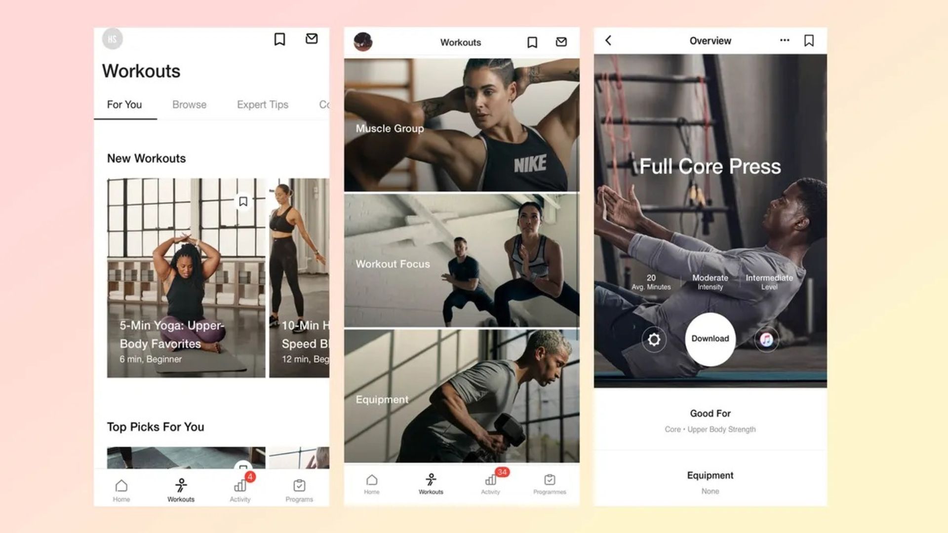 اپلیکیشن Nike Training Club: Wellness