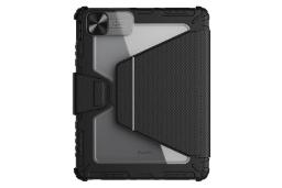 رنگ مشکی قاب تبلت کیف کلاسوری نیلکین مدل Bumper Link Backlit Keyboard مناسب اپل iPad Air 13 2024 / Pro 12.9 2022