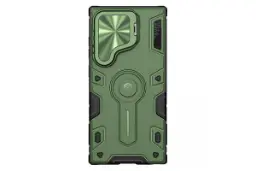 رنگ سبز قاب گوشی نیلکین مدل CamShield Armor Prop مناسب سامسونگ Galaxy S24 Ultra