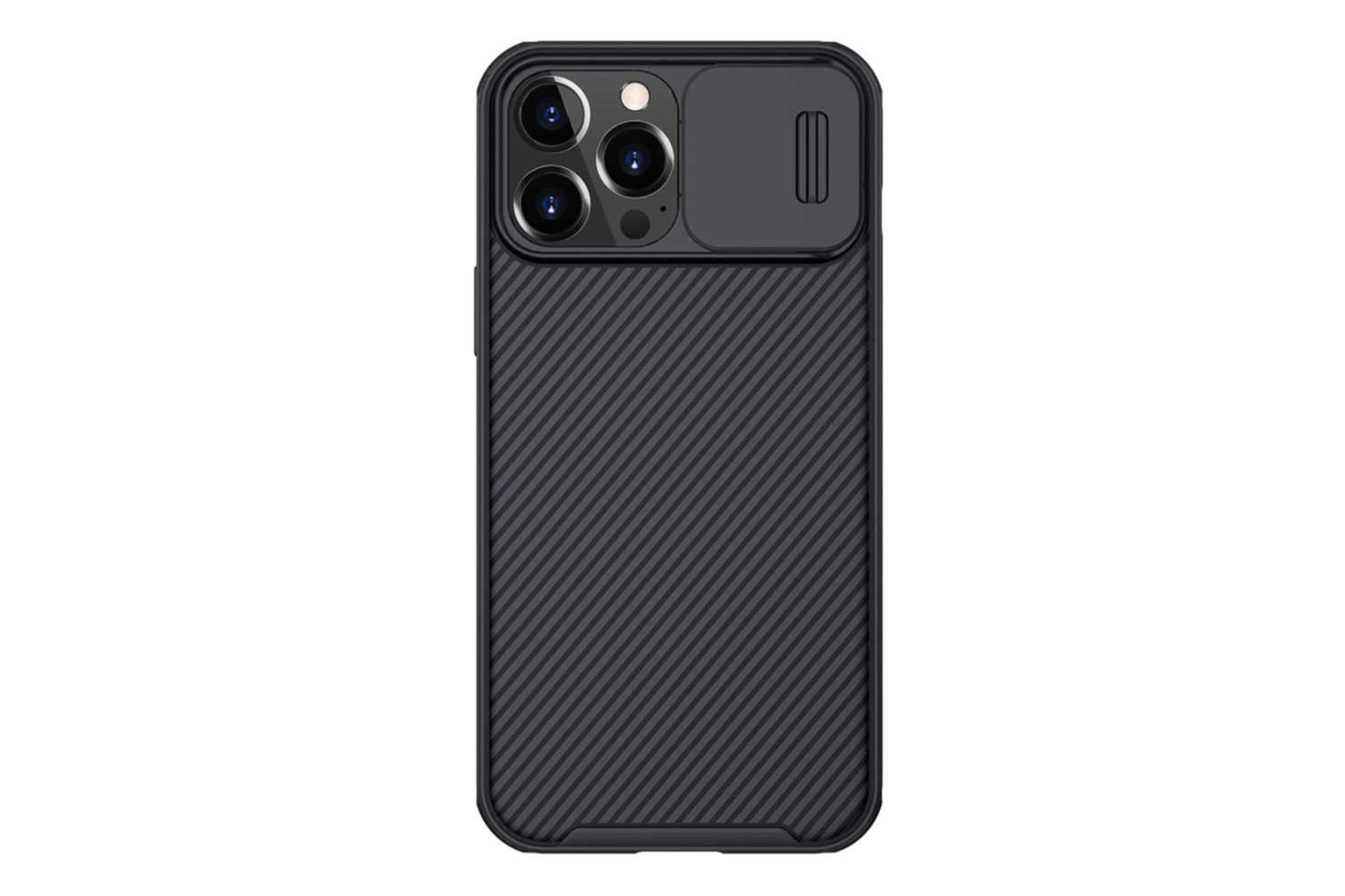 نمای پشت قاب گوشی نیلکین مدل CamShield Pro مناسب اپل iPhone 13 Pro Max رنگ مشکی