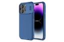 نمای سمت راست قاب گوشی نیلکین مدل CamShield Pro مناسب اپل iPhone 14 Pro رنگ آبی