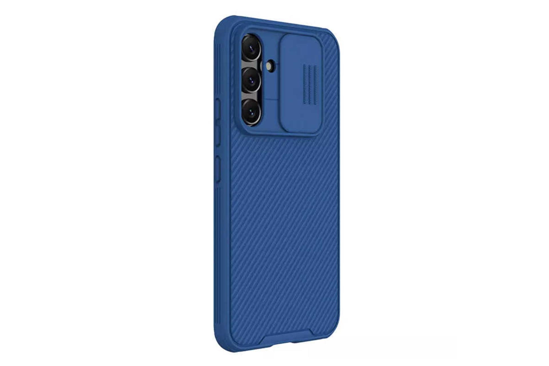نمای سمت چپ قاب گوشی نیلکین مدل CamShield Pro مناسب سامسونگ Galaxy A54 رنگ آبی