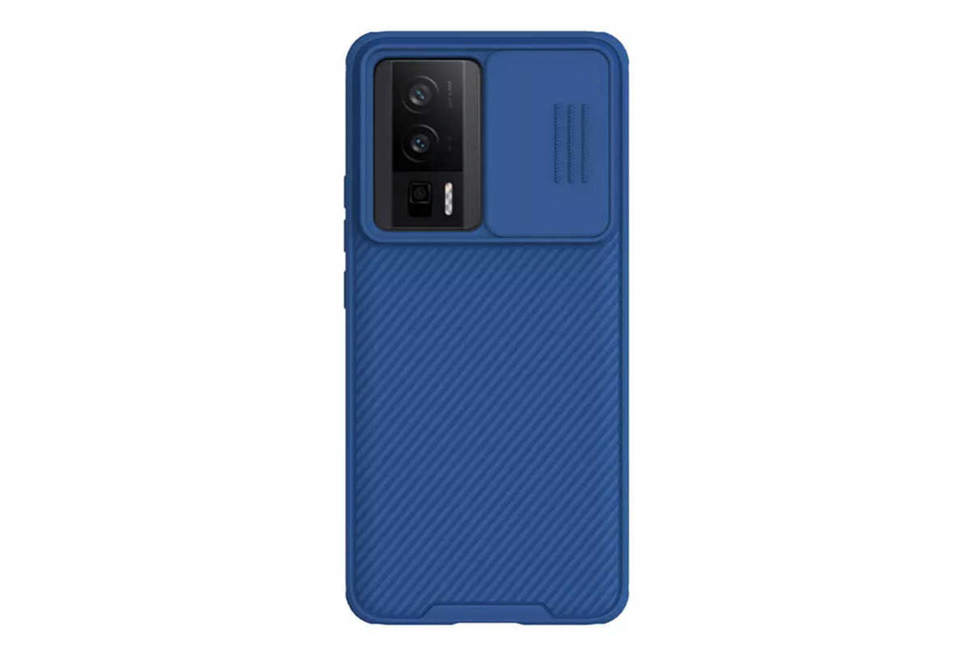 نمای پشت قاب گوشی نیلکین مدل CamShield Pro مناسب شیائومی Redmi K60 Pro / K60 / Poco F5 Pro رنگ آبی