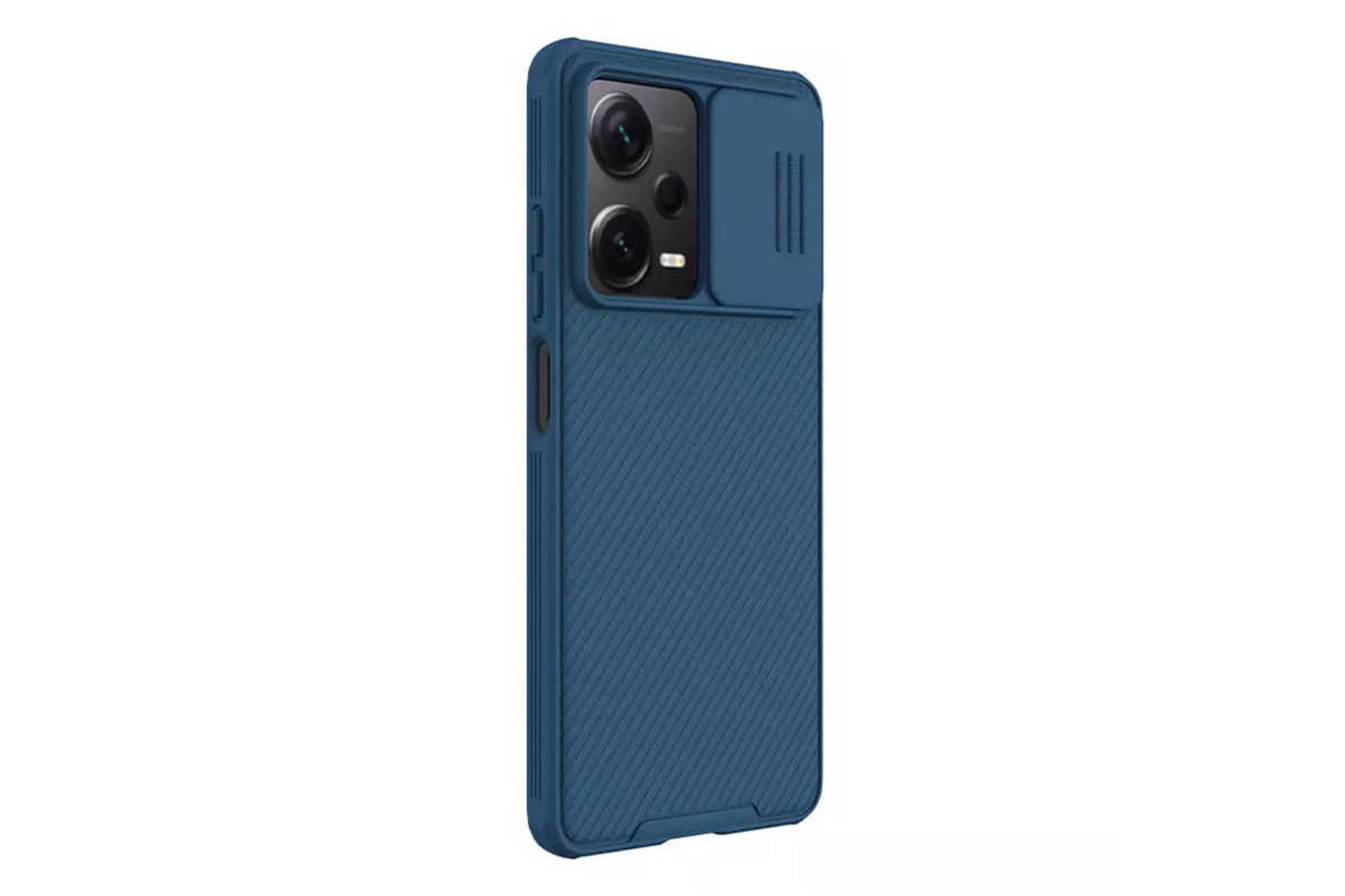 نمای سمت چپ قاب گوشی نیلکین مدل CamShield Pro مناسب شیائومی Redmi Note 12 Pro Plus رنگ آبی
