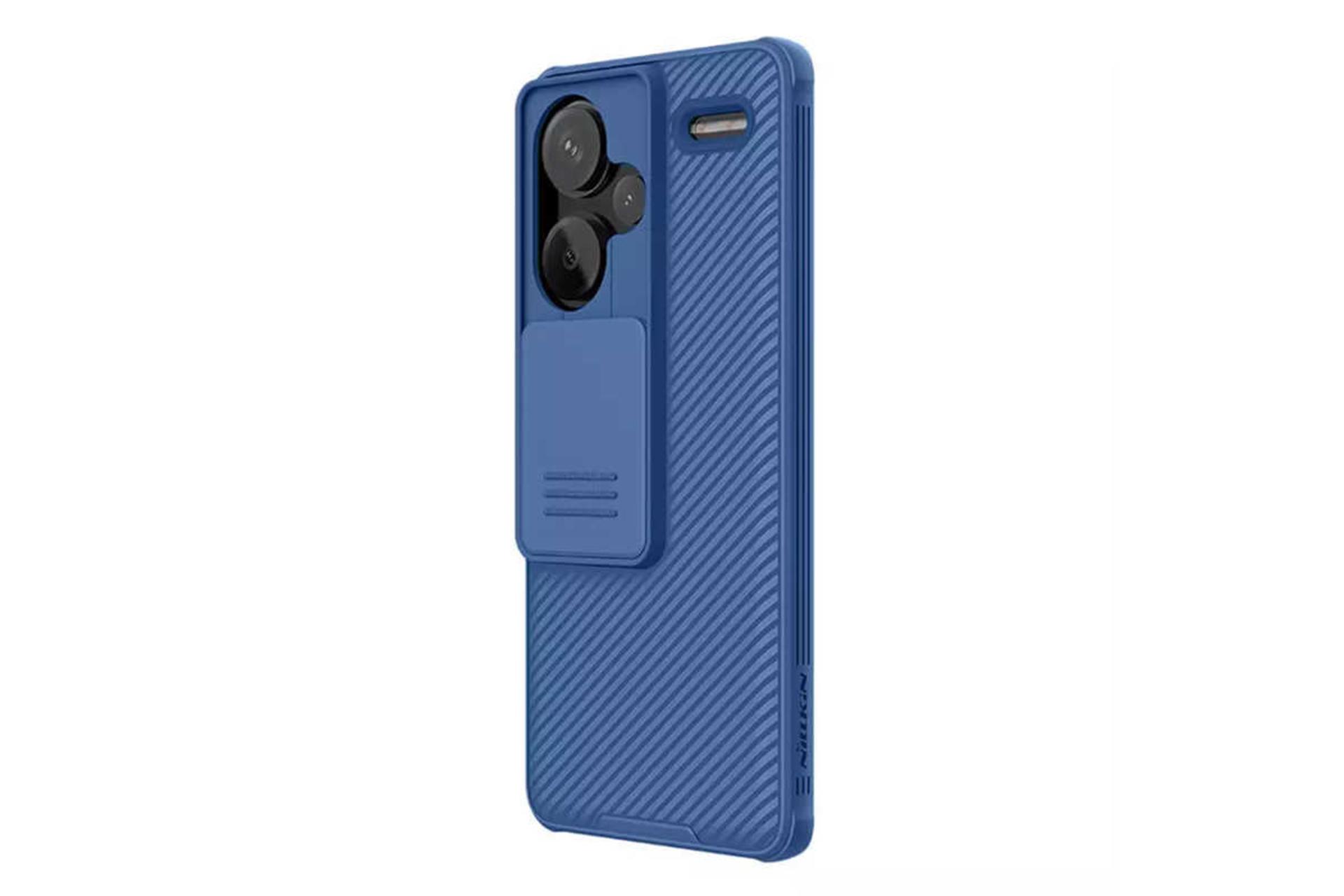 نمای سمت راست قاب گوشی نیلکین مدل CamShield Pro مناسب شیائومی Redmi Note 13 Pro Plus رنگ آبی