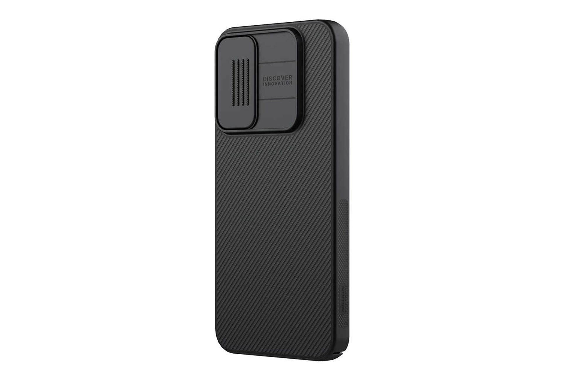 نمای سمت چپ قاب گوشی نیلکین مدل CamShield مناسب سامسونگ Galaxy A15 4G / 5G رنگ مشکی