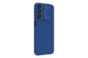 نمای سمت چپ قاب گوشی نیلکین مدل CamShield مناسب سامسونگ Galaxy A24 4G رنگ آبی