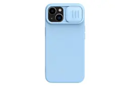 رنگ آبی قاب گوشی نیلکین مدل CamShield Silky Silicone مناسب اپل iPhone 14 / 13